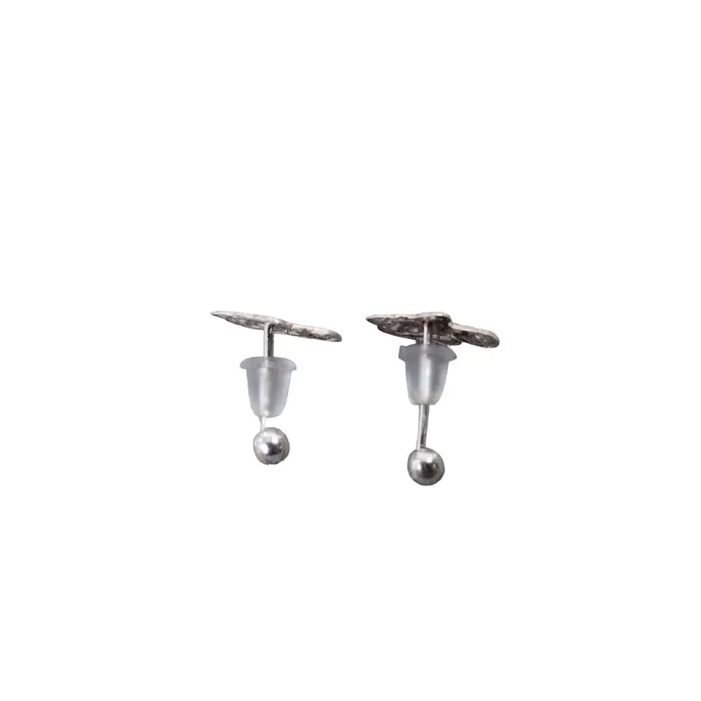 Handmade Handpainted 925 Sterling Silver Earrings Inspired by Nemo Screw Back